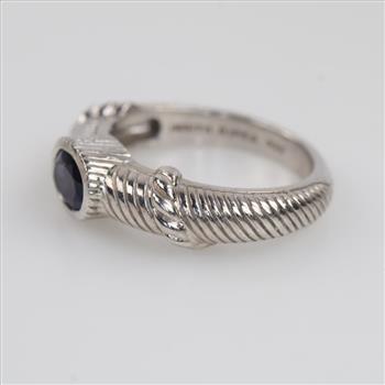 Judith Ripka Silver Blue Stone Ring