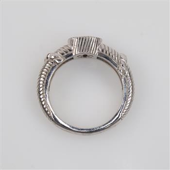 Judith Ripka Silver Blue Stone Ring