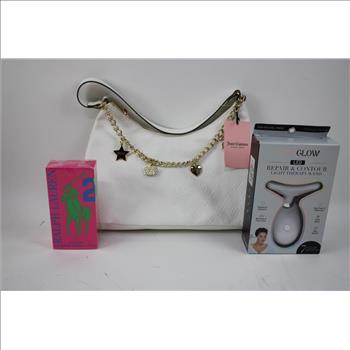Juicy Couture White Handbag, Ed Hardy Wallet, And More, 6 Pieces