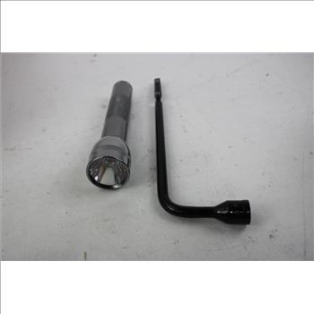 Jumper Cables, Flashlight, Tire Iron & More 5 Pieces