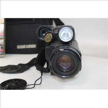 JVC Compact VHS GR-M7 Pro, Sony MVC CD350 Camera, And Two Tripods