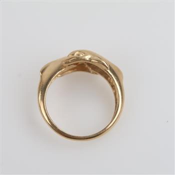 Kabana 14kt Gold Hollow Dolphin Ring