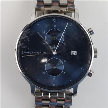 Kapten & Son Chrono Silver Steel Watch