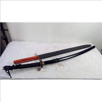 Katana With Black Sheath, And 41