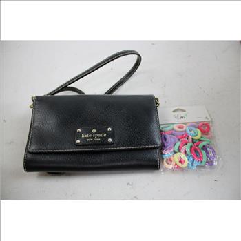 Kate Spade Handbag, Mini Hair Ties, Salt Rock Lamp, 3 Pieces