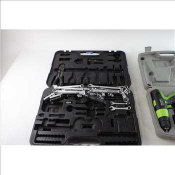 Kawasaki Drill, Yome Tire Inflator & Task Force Socket Set, 3 Pieces