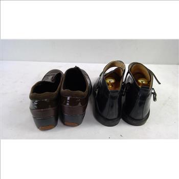 Kenneth Cole Size 8 Buckle Shoes, Cole Haan Size 8B Front-Zip Shoes, 2 Pieces