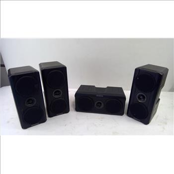 Kenwood Home Theater Surround Sound Speaker Set, 4 Pieces