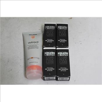 Keratin Complex Dry Shampoo Lift Powder And Rusk Hair Styling Cream, 5 Pieces