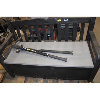 Keter Patio Bench With Storage And Husky Tools