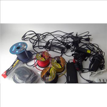 Keyboard, Wires, And More Electronic Lot