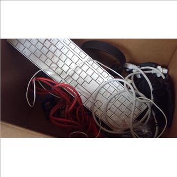 Keyboard, Wires, And More Electronic Lot