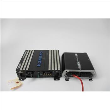 Kicker DXA125.2, And Crunch P500.2 Car Amplifiers