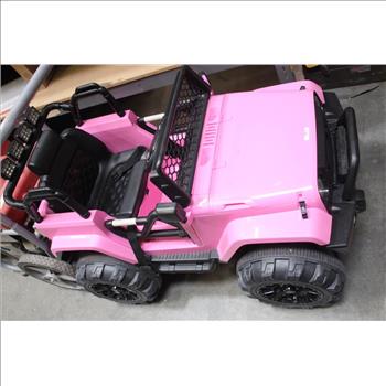 Kid's Drivable Pink Jeep