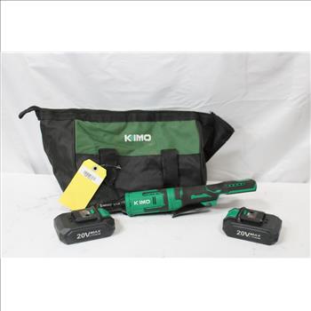 Kimo 20V Cordless Ratchet Wrench With Batteries & Tool Bag