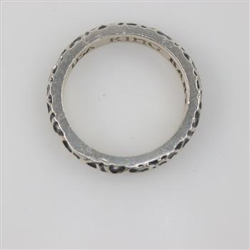 King Baby Sterling Silver Hammered Texture Stackable Ring
