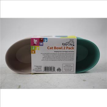 Kitty City Cat Bowl 2 Pack