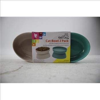 Kitty City Cat Bowl 2 Pack