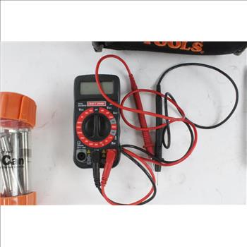 Klein Tool Bag, Multimeter And More, 7 Pieces