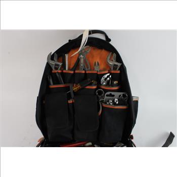 Klein Tools Backpack With Voltmeter, Wrenches, And More