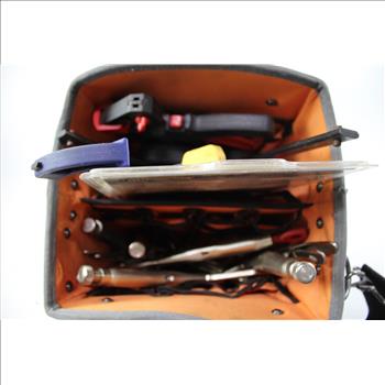 Klein Tools Bag With Bar Clamps, Iriwn Locking C-Clamps, And More