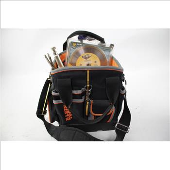 Klein Tools Bag With Bar Clamps, Iriwn Locking C-Clamps, And More