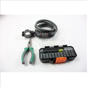 Klein Tools Screwdriver Set With Case, Bike Lock, Anvil Bolt Cutters And More, 7 Pieces