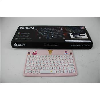 Klim Chroma Keyboard, Pink Keyboard, Power Bank, And More, 7 Pieces