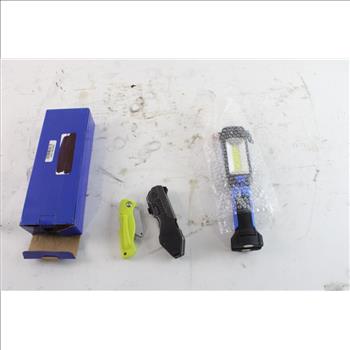 Knife And Flashlight Lot 3 Pieces