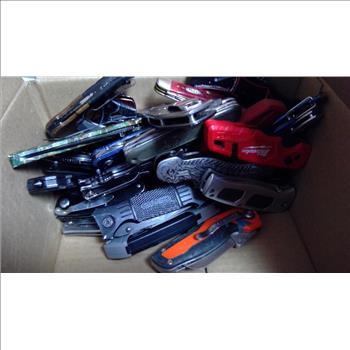 Knives Bulk Lot, Flashlight, & Golden Bear Tent With Extra Tent