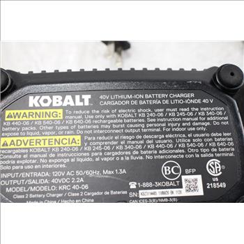 Kobalt 40-Volt 135-mph Brushless Backpack Cordless Electric Leaf Blower 4 Ah