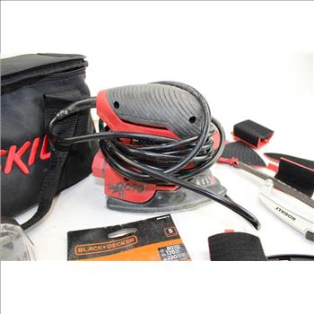 Kobalt Hand Saw, Skil 7302 Sander, & Skil Carry Bag; 3 Pieces