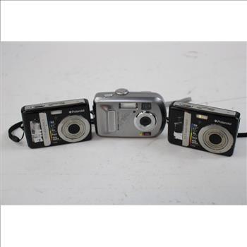 Kodak And Polaroid Digital Cameras, 3 Pieces