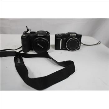 Kodak PixPro And Canon PowerShot Digital Cameras, 2 Pieces