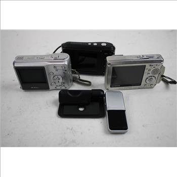 Kodak PIxpro FZ45, Olympus Stylus 770 SW Digital Cameras, & Samson Go Mic Microphone 4 Pieces