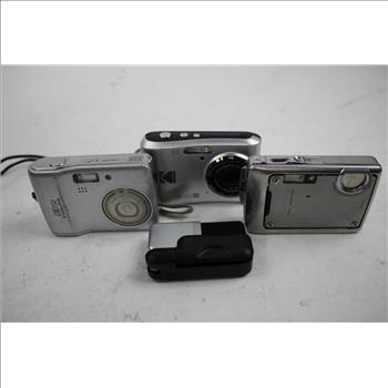 Kodak PIxpro FZ45, Olympus Stylus 770 SW Digital Cameras, & Samson Go Mic Microphone 4 Pieces