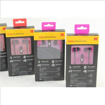 Kodak Wired Earbuds, Coreaudio Earbuds Etc 9 Items