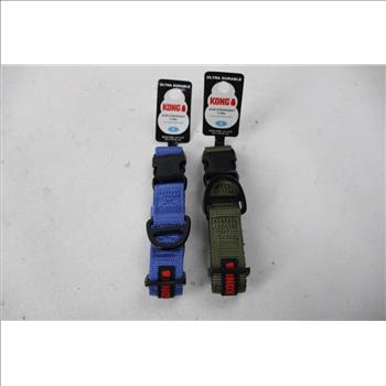Kong Ultra Durable Small Collars, Blue, Green, 2 Pieces