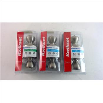 Kwikset Doorknob Sets, 3 Pieces