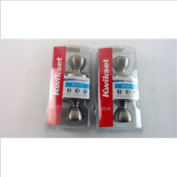 Kwikset Microban Bed & Bath Knob Sets, 2 Sets