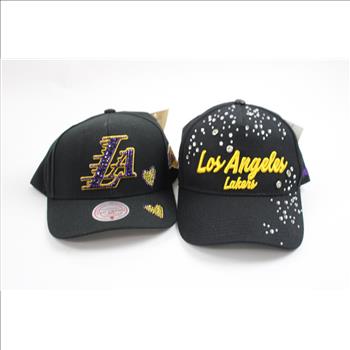 LA Lakers, LA Dodgers Hats, 4 Pieces