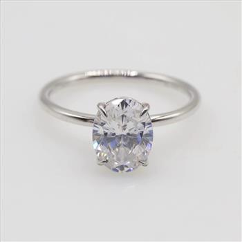 Lafonn Silver Platinum Plated Clear Stone Ring