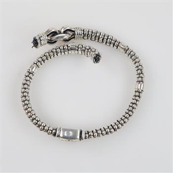 Lagos Sterling Silver Gold Accent Derby Two-Tone Caviar Buckle Bracelet