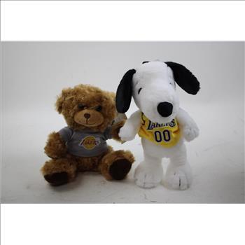 Lakers X Peanuts Snoopy, Plush Bear, Lakers Mini Soft Basketballs, 4 Pieces
