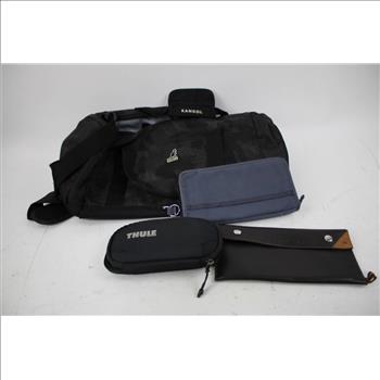 Laptop Bags, Kangol Duffel Bag, And Pouch Bags, 6 Pieces