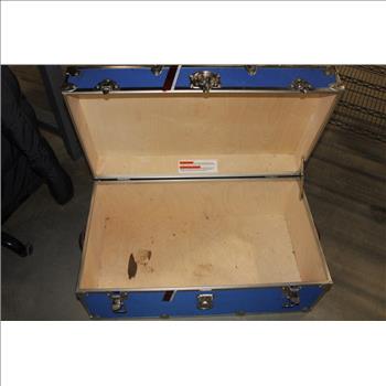 Large Blue Locking Chest