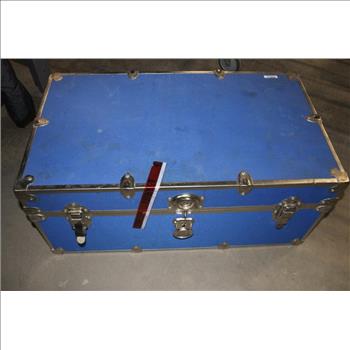 Large Blue Locking Chest
