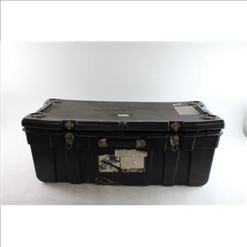 Large Plastic Tote With Assorted Tools & Equipment, 6+ Piece