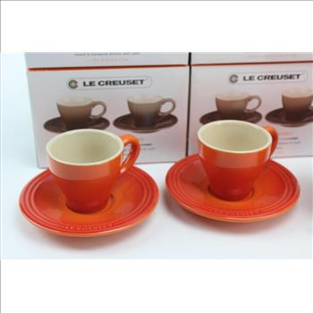 Le Creuset Espresso Cups And Coffee Mugs, 7 Sets