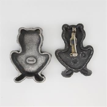 Lead Miniature Frog Box Pin Lid